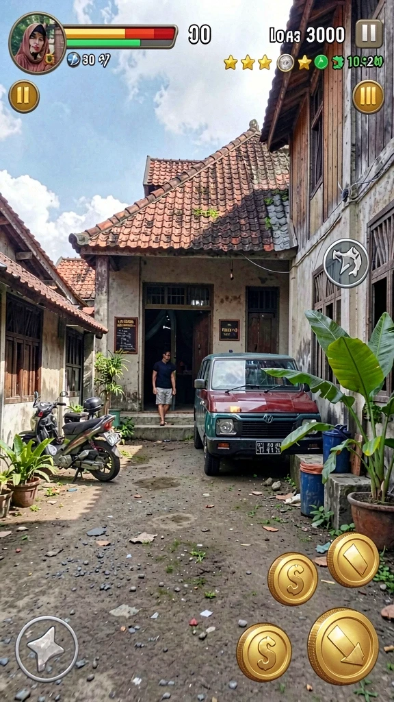 rsnok - Tangkap layar RSNOK yang menunjukkan karakter utama dalam petualangan.